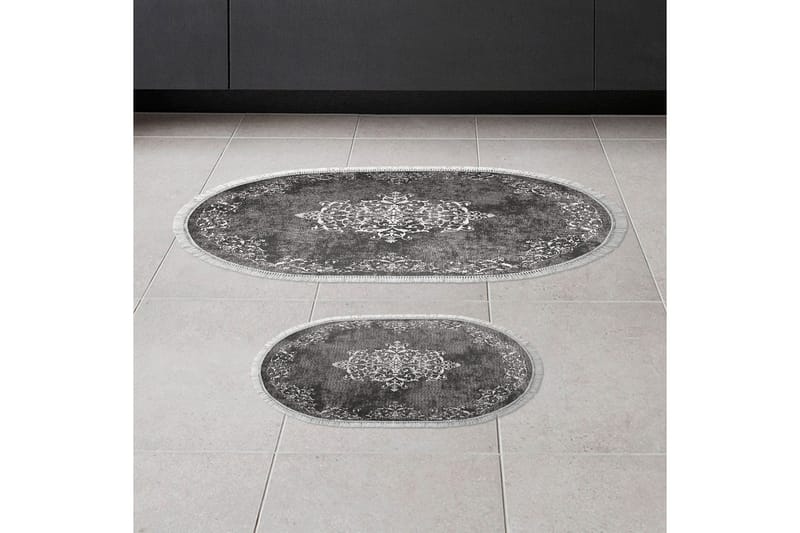 Badrumsmattset (2 delar) Winrel Grå - Ljusgrå - Textilier & mattor - Mattor - Badrumsmattor