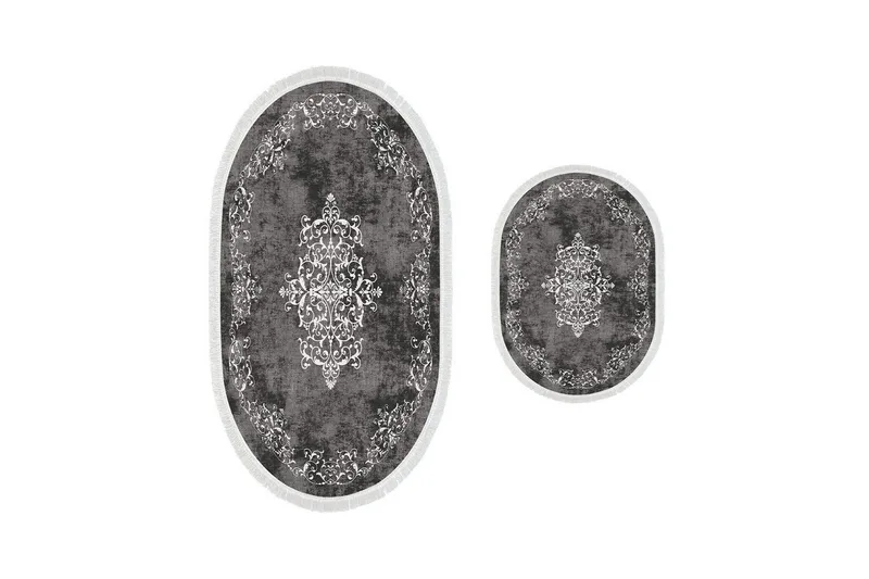 Badrumsmattset (2 delar) Winrel Grå, Ljusgrå