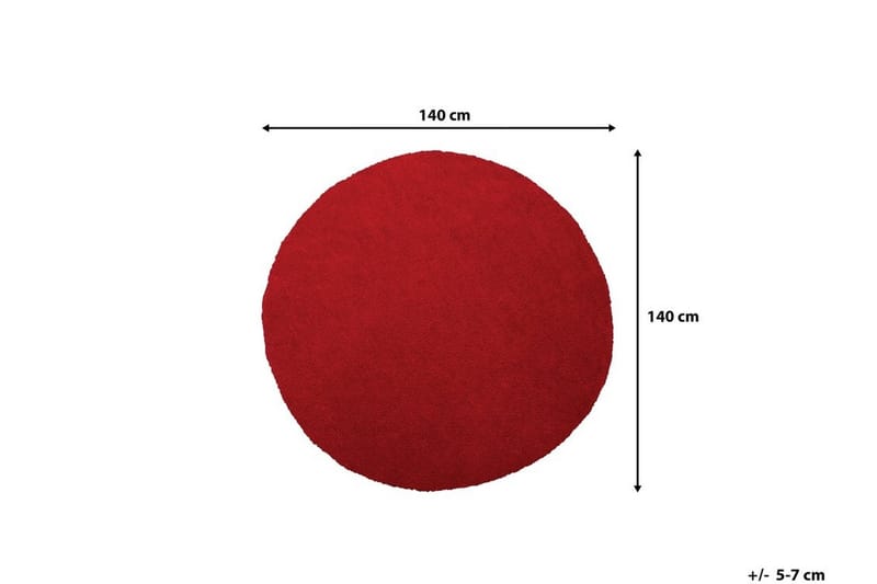 DEMRE Matta Rund 140 cm Röd - Textilier & mattor - Mattor