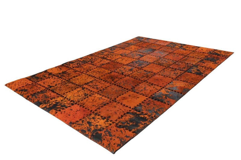 DULVABIER FOHAV Matta 200x290 cm Orange/Läder - D-Sign - Mattor - Stora mattor
