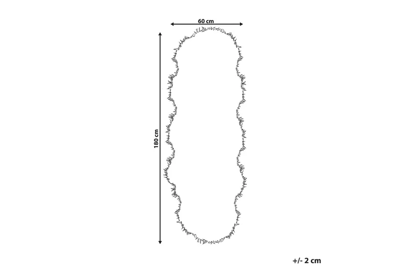 Mamungari Fårskinn 60x180 cm Kvadratisk - Vit - Textilier & mattor - Mattor - Fällar & skinnmattor
