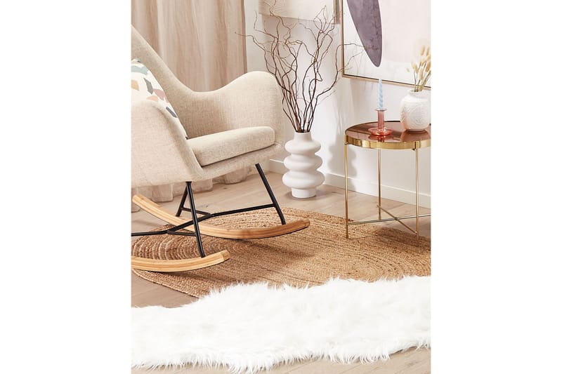 Mamungari Fårskinn 60x180 cm Kvadratisk Vit - Textilier & mattor - Mattor - Fällar & skinnmattor