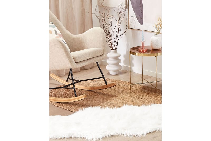 Mamungari Fårskinn 60x180 cm Kvadratisk - Vit - Textilier & mattor - Mattor - Fällar & skinnmattor