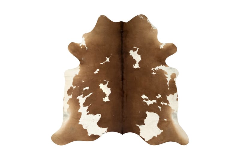 Matta äkta kohud brun och vit 150x170 cm - Brun - Koskinn - Fällar & skinnmattor