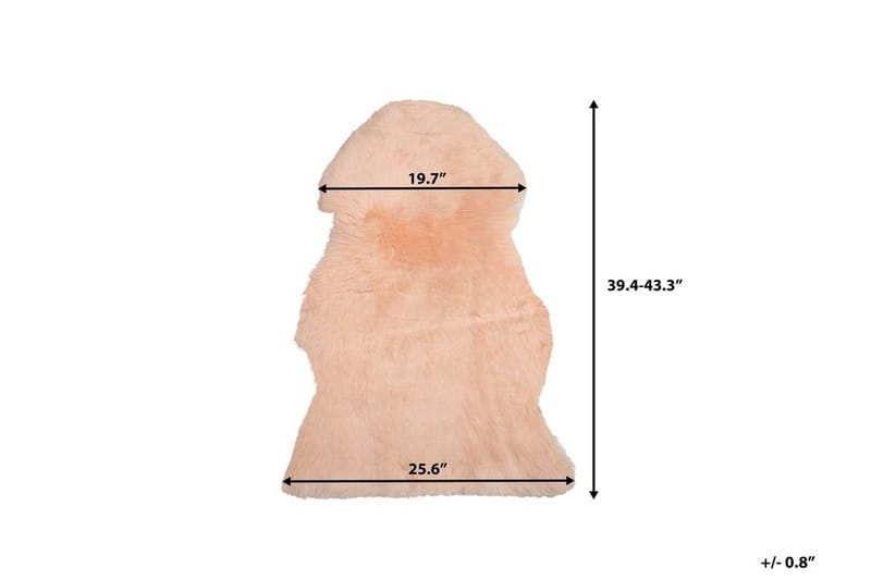 Uluru Fårskinn 65|110 cm - Rosa - Textilier & mattor - Mattor - Fällar & skinnmattor