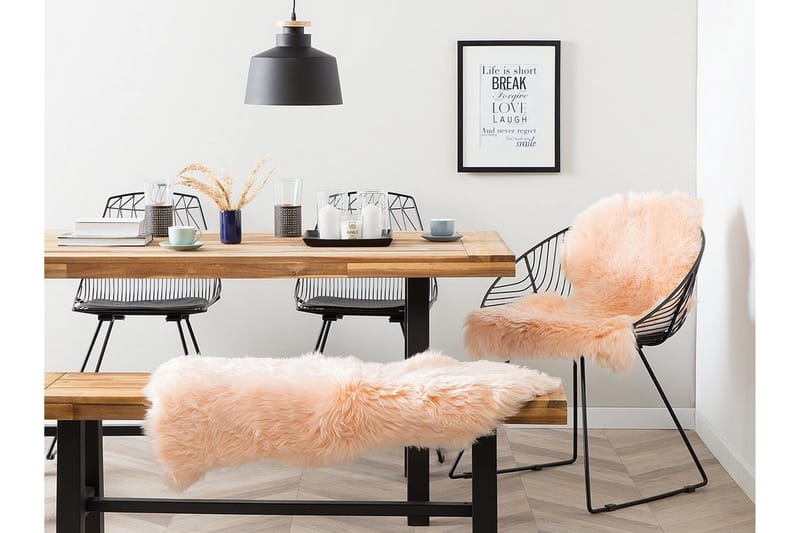 Uluru Fårskinn 65|110 cm - Rosa - Textilier & mattor - Mattor - Fällar & skinnmattor