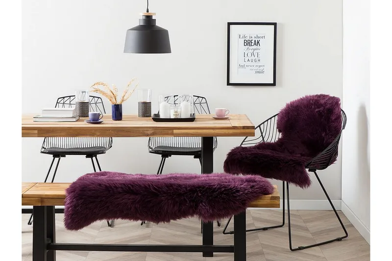 Uluru Fårskinn 65x110 cm - Lila - Textilier & mattor - Mattor - Fällar & skinnmattor