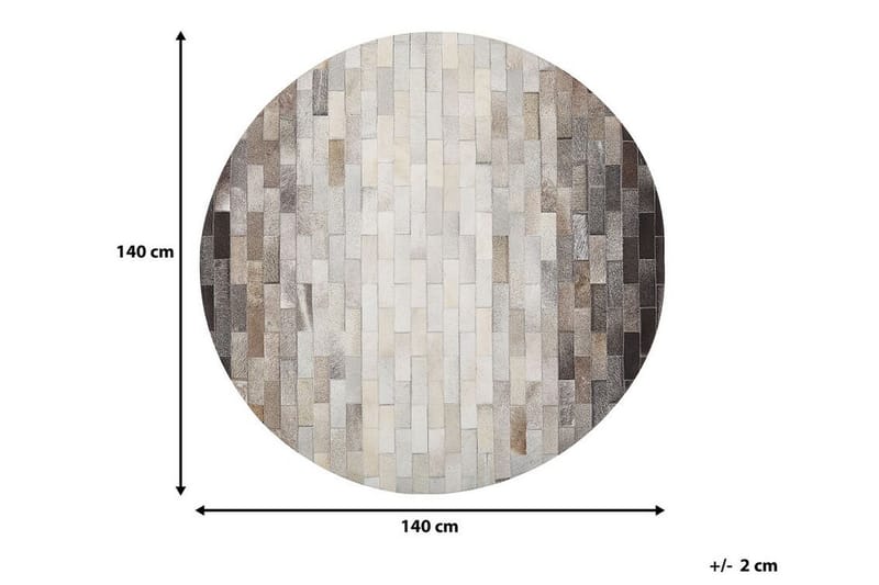 BELATAND Matta 140 cm Rund Brun/Beige - Textilier & mattor - Mattor - Flatvävda mattor