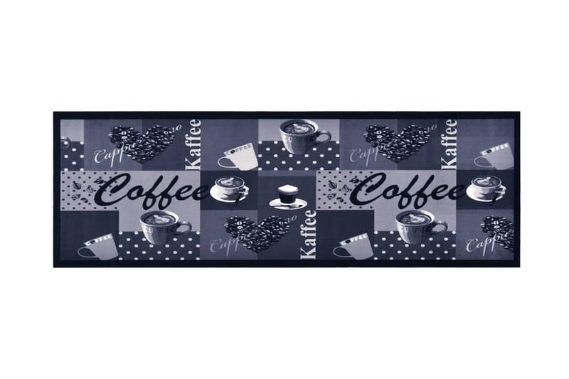 Köksmatta maskintvättbar kaffe blå 45x150 cm - Blå - Flatvävda mattor