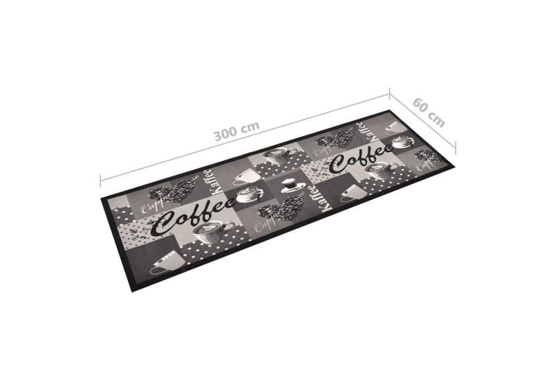 Köksmatta maskintvättbar kaffe blå 60x300 cm - Textilier & mattor - Mattor - Flatvävda mattor