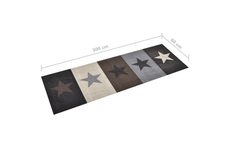 Köksmatta maskintvättbar stjärnor 60x300 cm - Flatvävda mattor