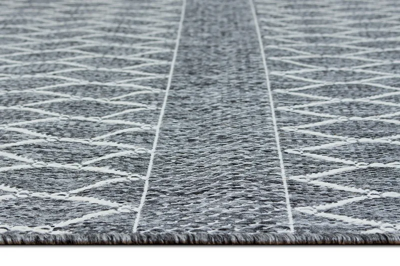 Madrid Bell Flatvävd Matta 160x230 - Grå/Vit - Textilier & mattor - Mattor - Flatvävda mattor