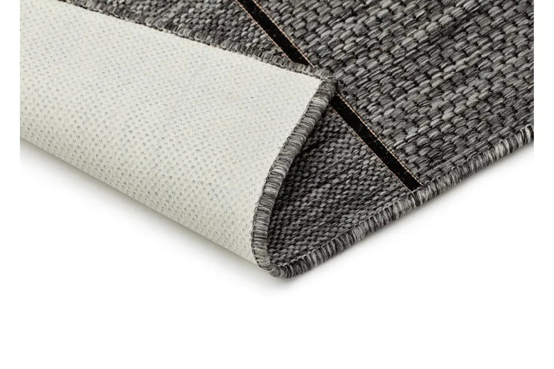 Madrid Square Flatvävd Matta 133x190 - Grå/Svart - Textilier & mattor - Mattor - Flatvävda mattor