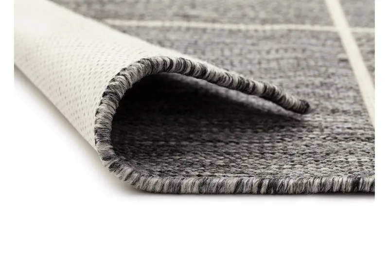 Madrid Square Flatvävd Matta 80x240 - Grå/Vit - Textilier & mattor - Mattor - Flatvävda mattor