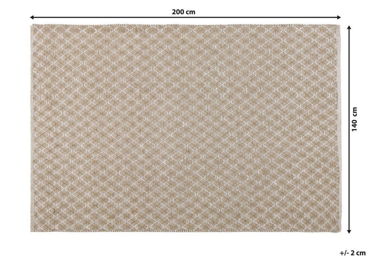 Matta 140 x 200 cm beige AKBEZ - Beige - Flatvävda mattor
