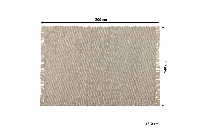 Matta 140 x 200 cm beige ALADAG - Beige - Flatvävda mattor