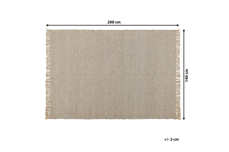 Matta 140 x 200 cm beige ALADAG - Beige - Textilier & mattor - Mattor - Flatvävda mattor