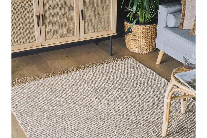 Matta 140 x 200 cm beige ALADAG - Beige - Textilier & mattor - Mattor - Flatvävda mattor