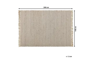 Matta 140 x 200 cm beige ZERDALI - Beige - Textilier & mattor - Mattor - Flatvävda mattor