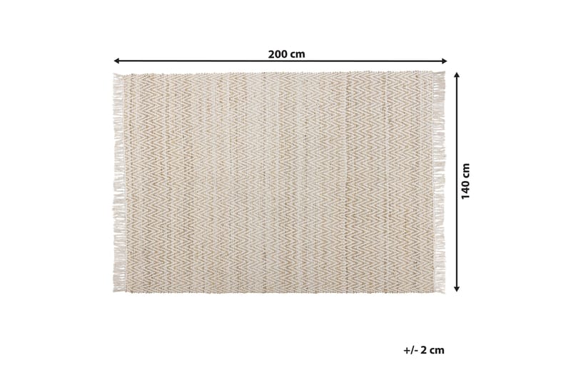 Matta beige 140 x 200 cm AFRIN - Beige - Flatvävda mattor