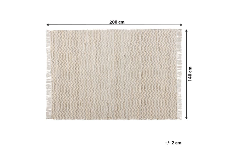 Matta beige 140 x 200 cm AFRIN - Beige - Textilier & mattor - Mattor - Flatvävda mattor