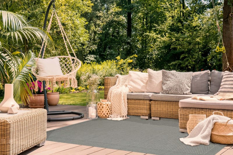 Miami Flatvävd Matta 160x230 cm - Grön - Textilier & mattor - Mattor - Flatvävda mattor