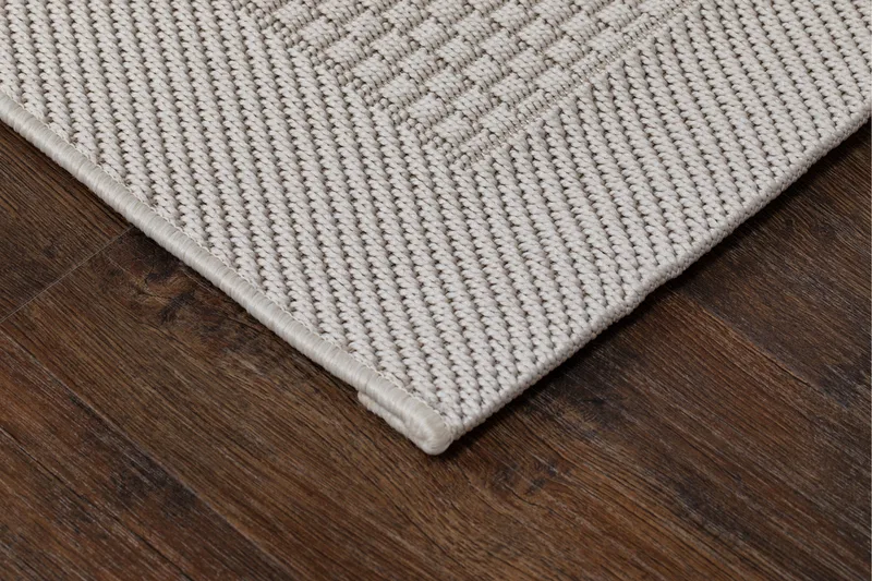 Miami Flatvävd Matta Fyrkantig 200x200 cm - Vit - Textilier & mattor - Mattor - Flatvävda mattor