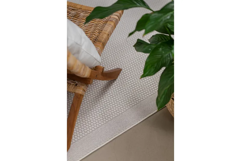 Miami Flatvävd Matta Fyrkantig 200x200 cm - Vit - Textilier & mattor - Mattor - Flatvävda mattor