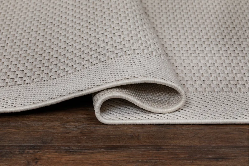 Miami Flatvävd Matta Fyrkantig 200x200 cm - Vit - Textilier & mattor - Mattor - Flatvävda mattor