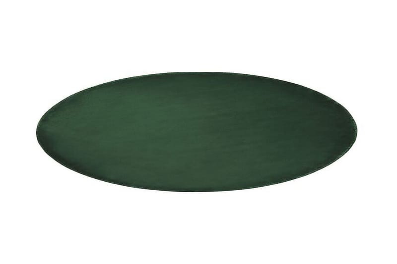PERUMAL Viskosmatta Rund 140 cm Mörkgrön - Flatvävda mattor