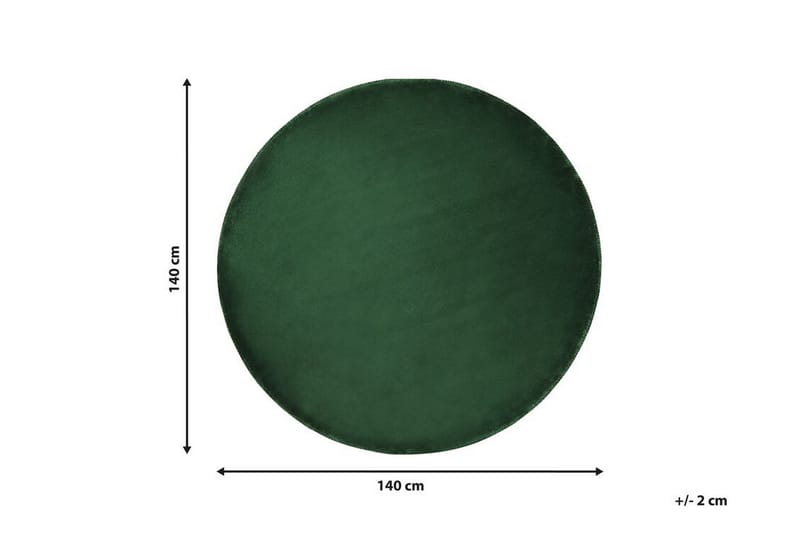 PERUMAL Viskosmatta Rund 140 cm Mörkgrön - Textilier & mattor - Mattor - Flatvävda mattor