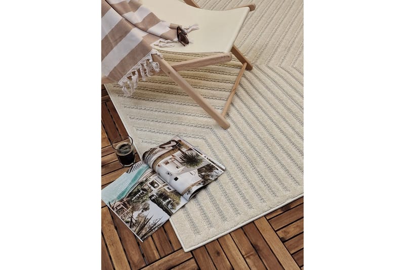 Hampton Flatvävd Matta 140x200 cm Rektangulär - Creme - Textilier & mattor - Mattor - Flatvävda mattor