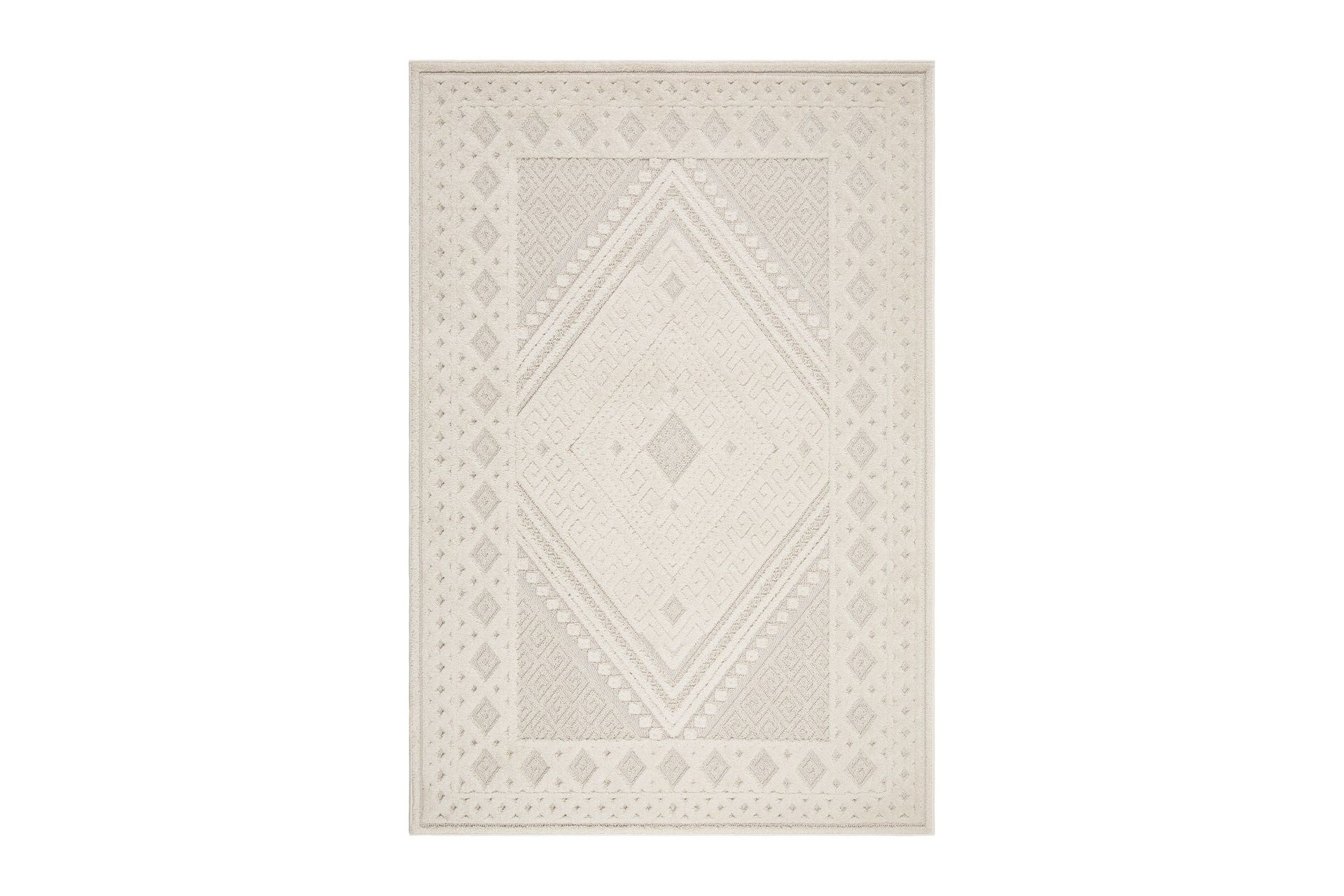 hampton flatvävd matta 140x200 cm rektangulär - creme