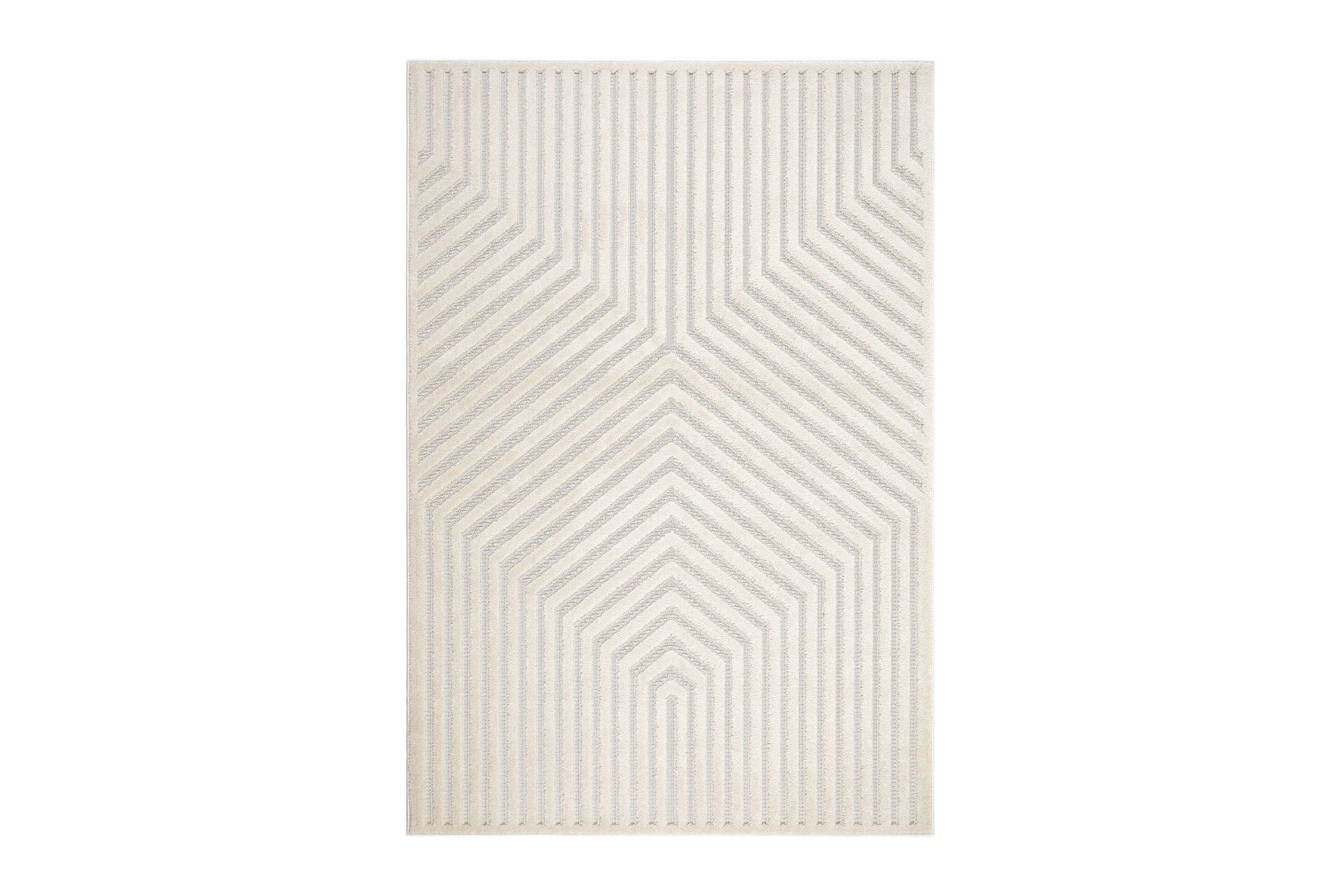 hampton flatvävd matta 140x200 cm rektangulär - creme