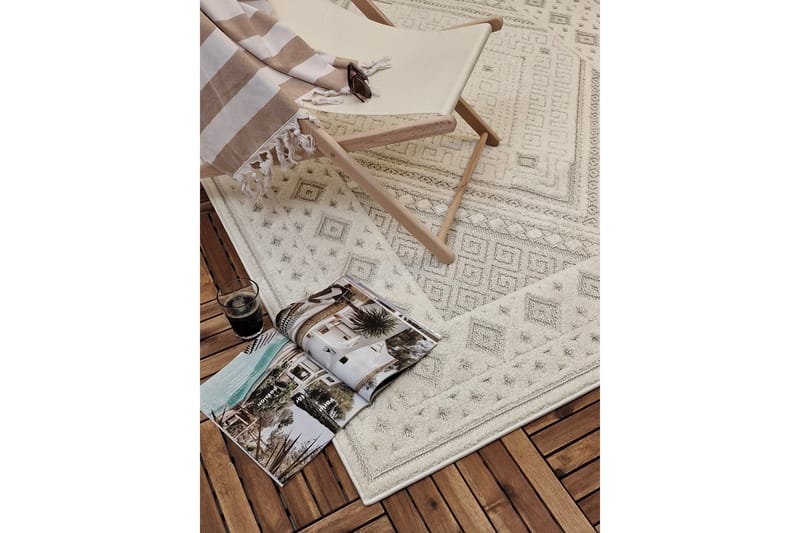 Hampton Flatvävd Matta 240x340 cm Rektangulär - Creme - Textilier & mattor - Mattor - Flatvävda mattor