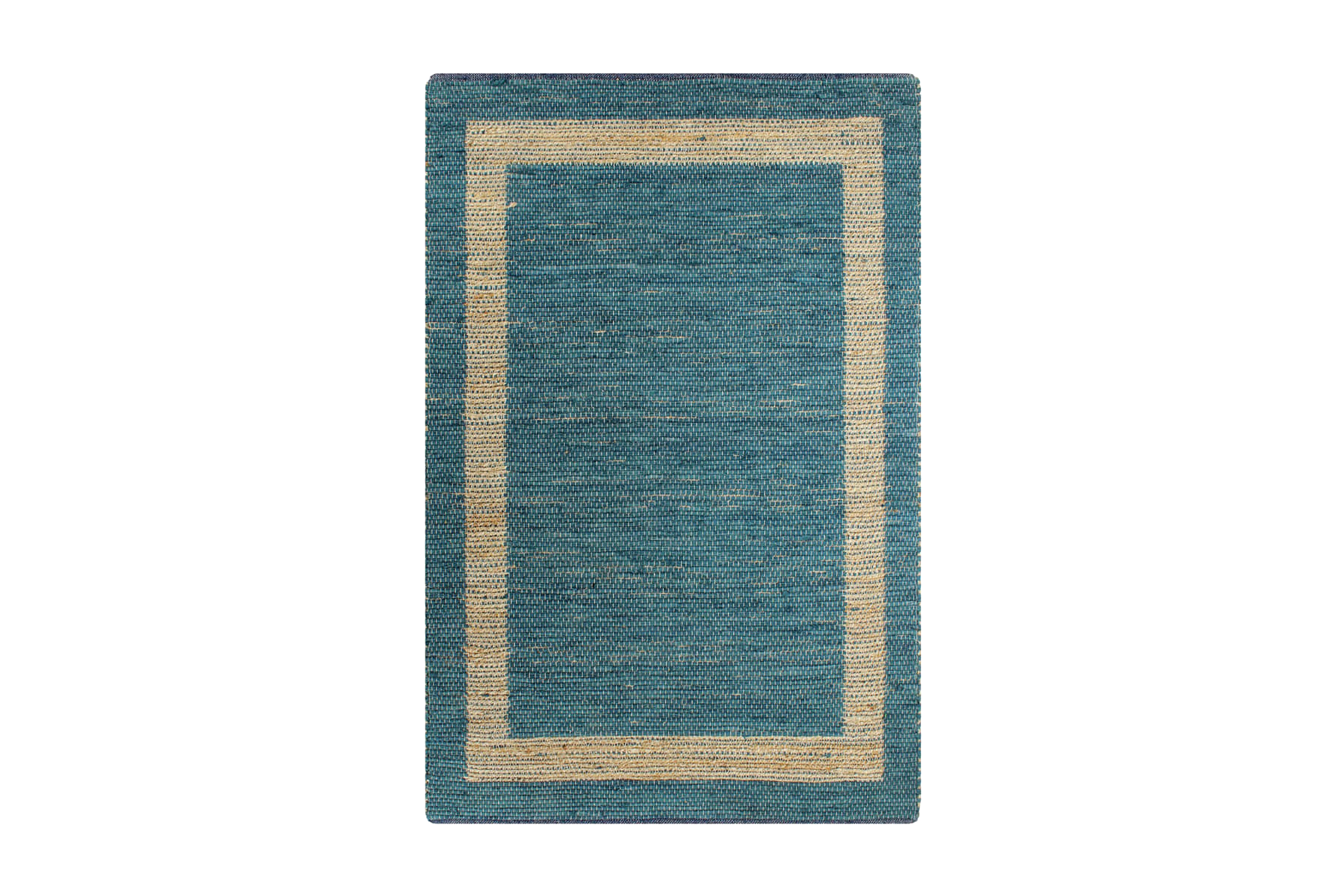 Handgjord jutematta blå 120×180 cm – Blå
