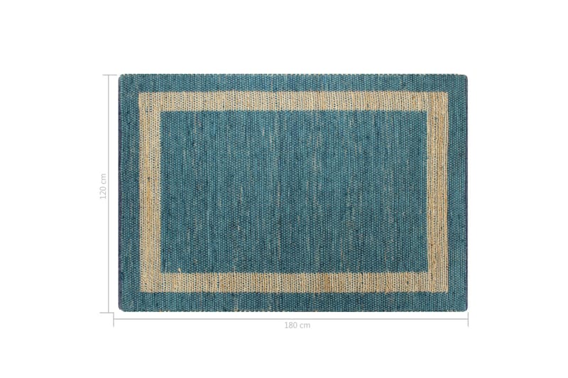 Handgjord jutematta blå 120x180 cm - Blå - Jutemattor & sisalmattor - Handvävda mattor