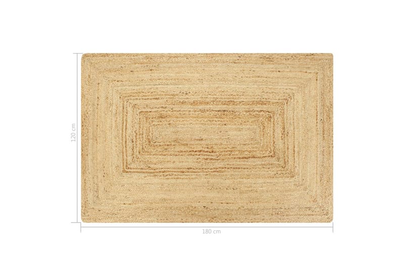 Handgjord jutematta naturlig 120x180 cm - Brun - Textilier & mattor - Mattor - Handvävda mattor