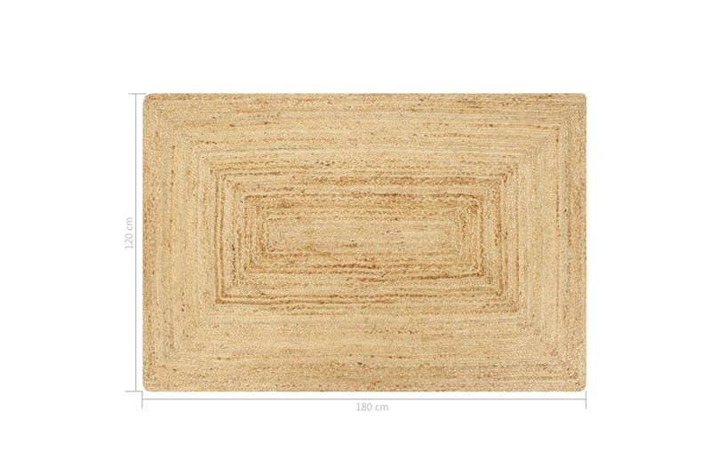 Handgjord jutematta naturlig 120x180 cm - Brun - Jutemattor & sisalmattor - Handvävda mattor