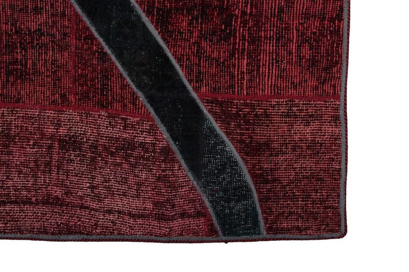 Handknuten Patchworkmatta Ull/Garn Flerfärgad 182x243cm - Handvävda mattor - Patchwork mattor