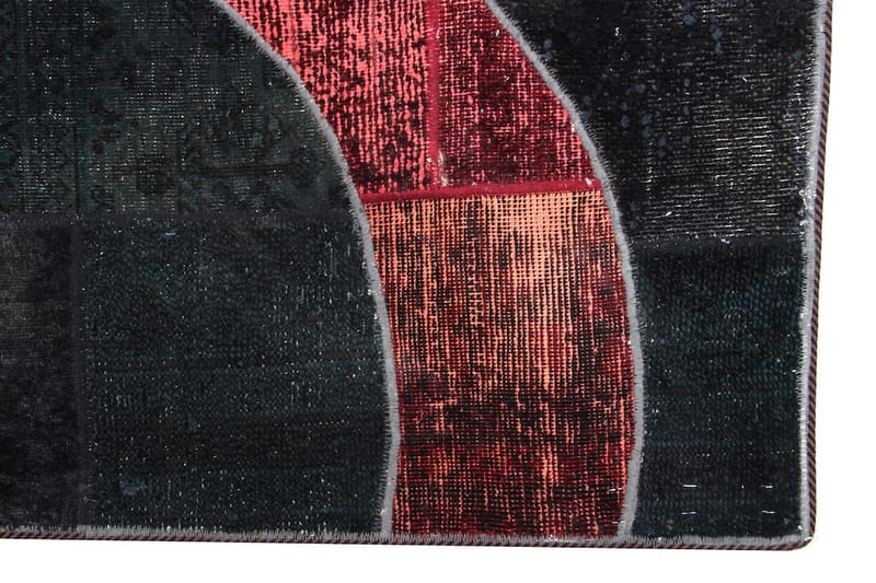 Handknuten Patchworkmatta Ull/Garn Flerfärgad 181x243cm - Handvävda mattor - Patchwork mattor
