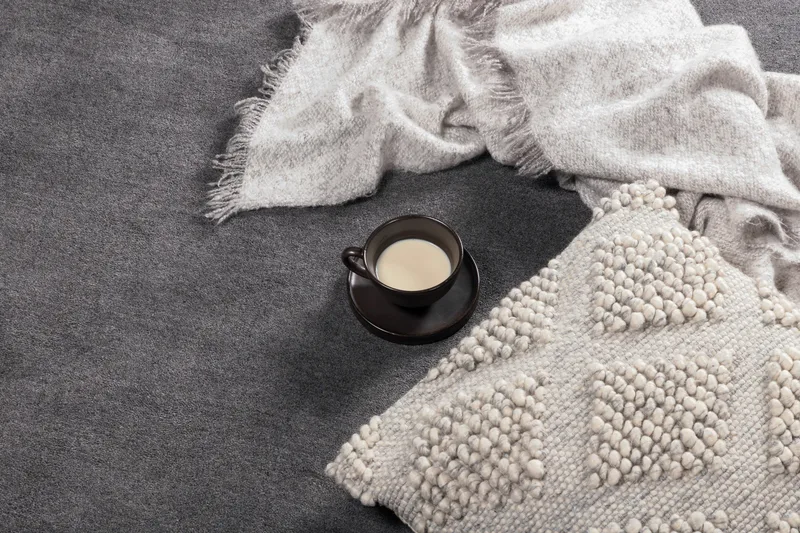 Ulla Matta Rund 200 cm - Mörkgrå - Textilier & mattor - Mattor - Modern matta - Ullmattor