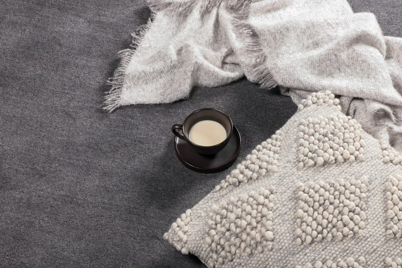 Ulla Matta Rund 200 cm - Mörkgrå - Textilier & mattor - Mattor - Modern matta - Ullmattor