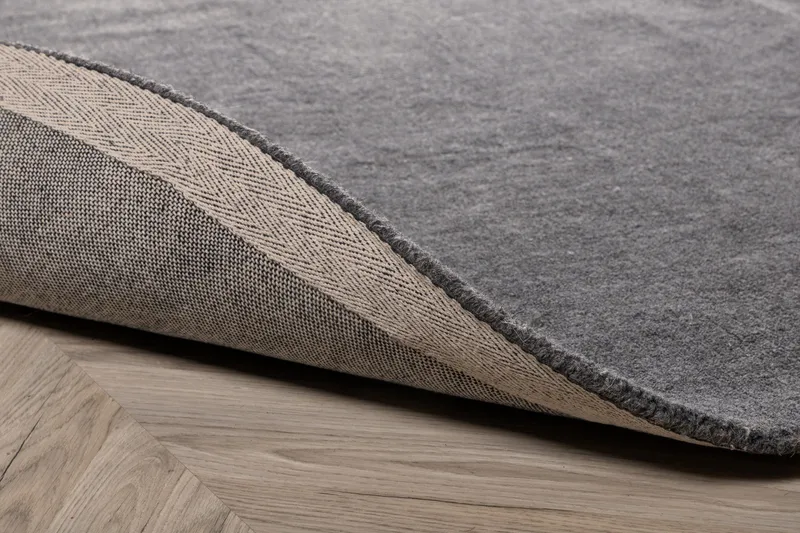 Ulla Matta Rund 200 cm - Mörkgrå - Textilier & mattor - Mattor - Modern matta - Ullmattor