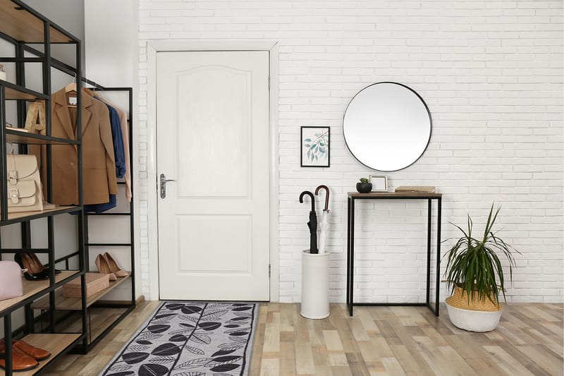 Löv Flatvävd Matta 80x200 cm - Grå - Textilier & mattor - Mattor - Flatvävda mattor