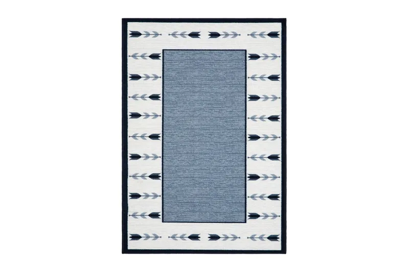 Tulpan Flatvävd Matta 133x190 cm, Blå