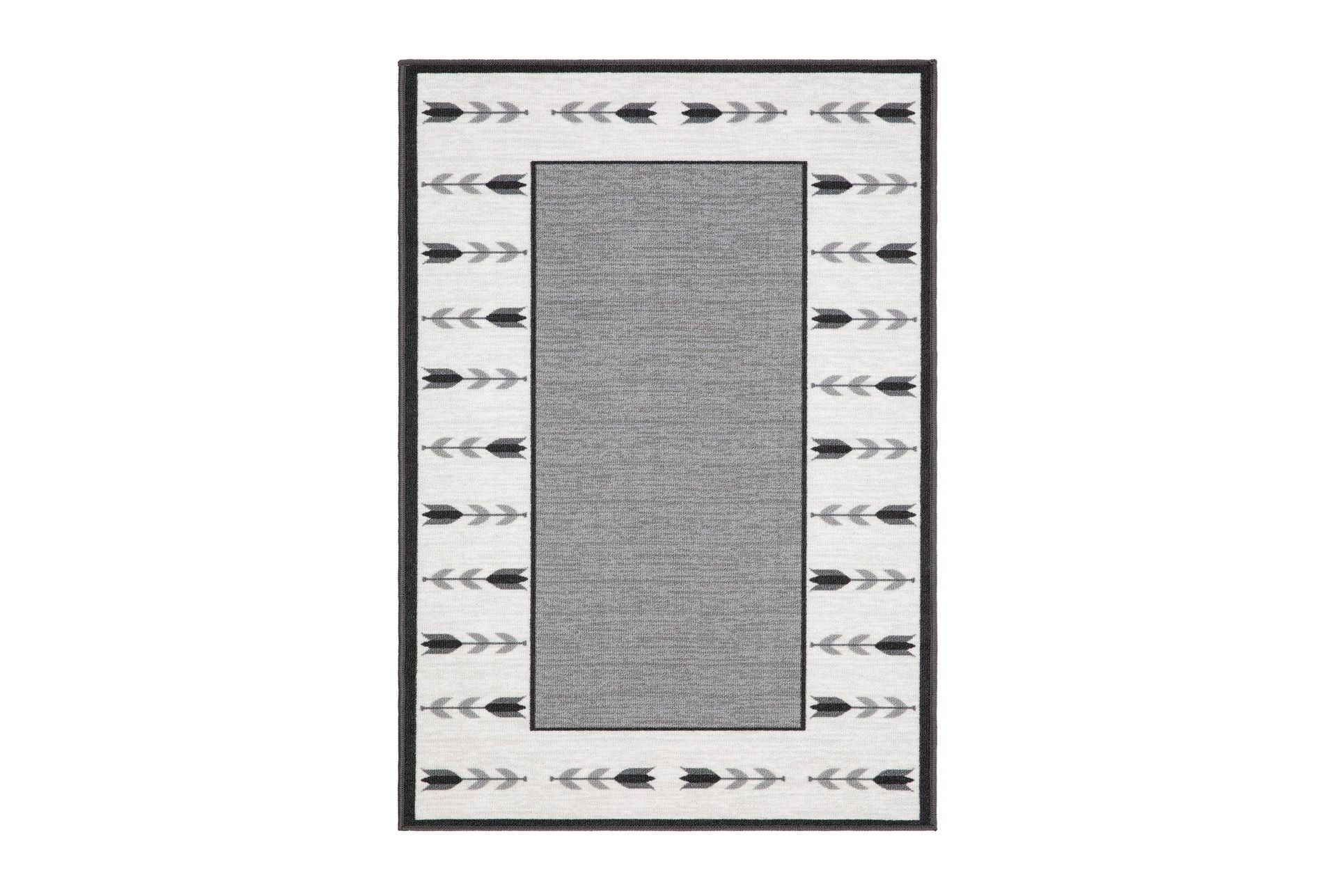 tulpan flatvävd matta 133x190 cm - grå