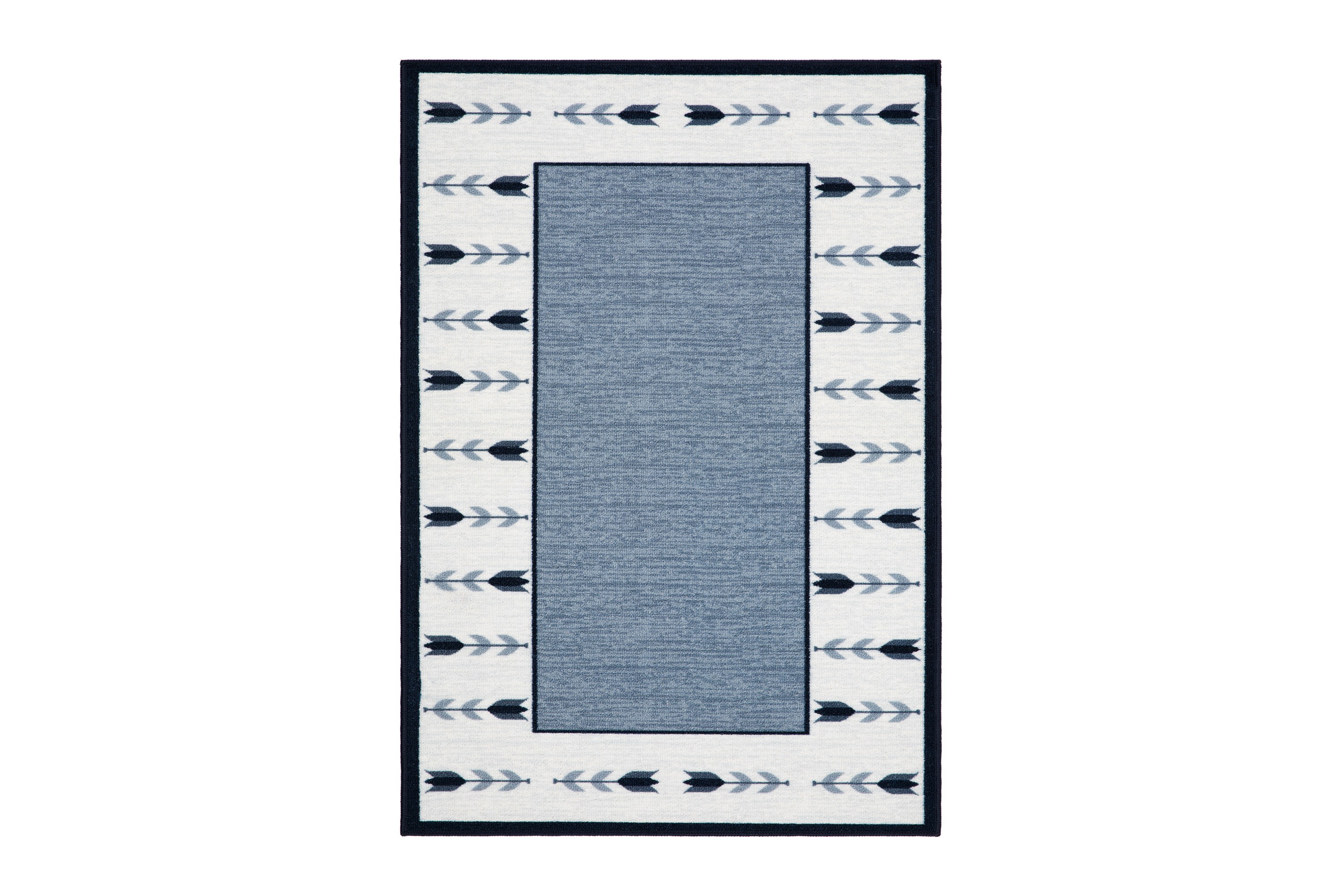 tulpan flatvävd matta 160x230 cm - blå