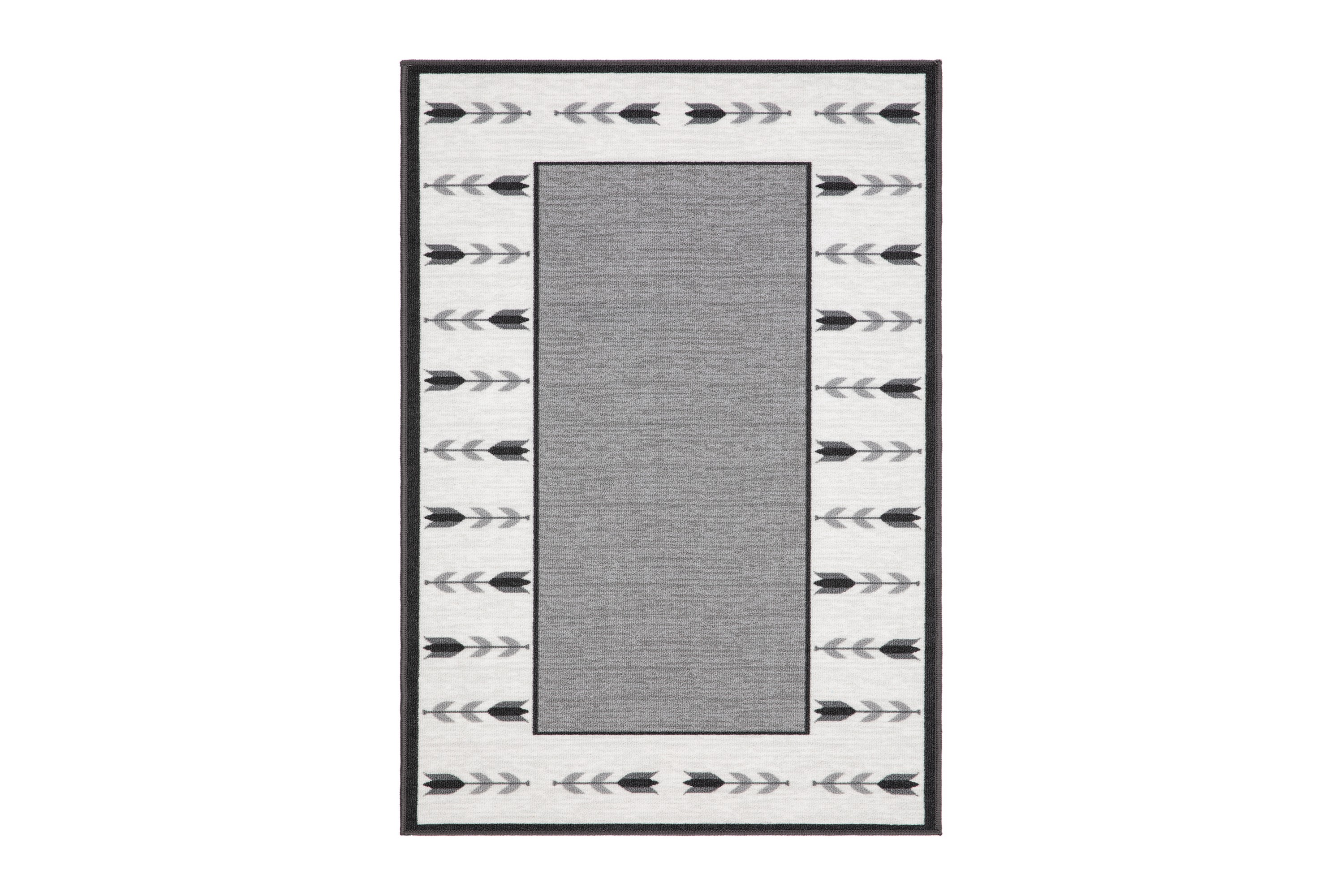 tulpan flatvävd matta 160x230 cm - grå