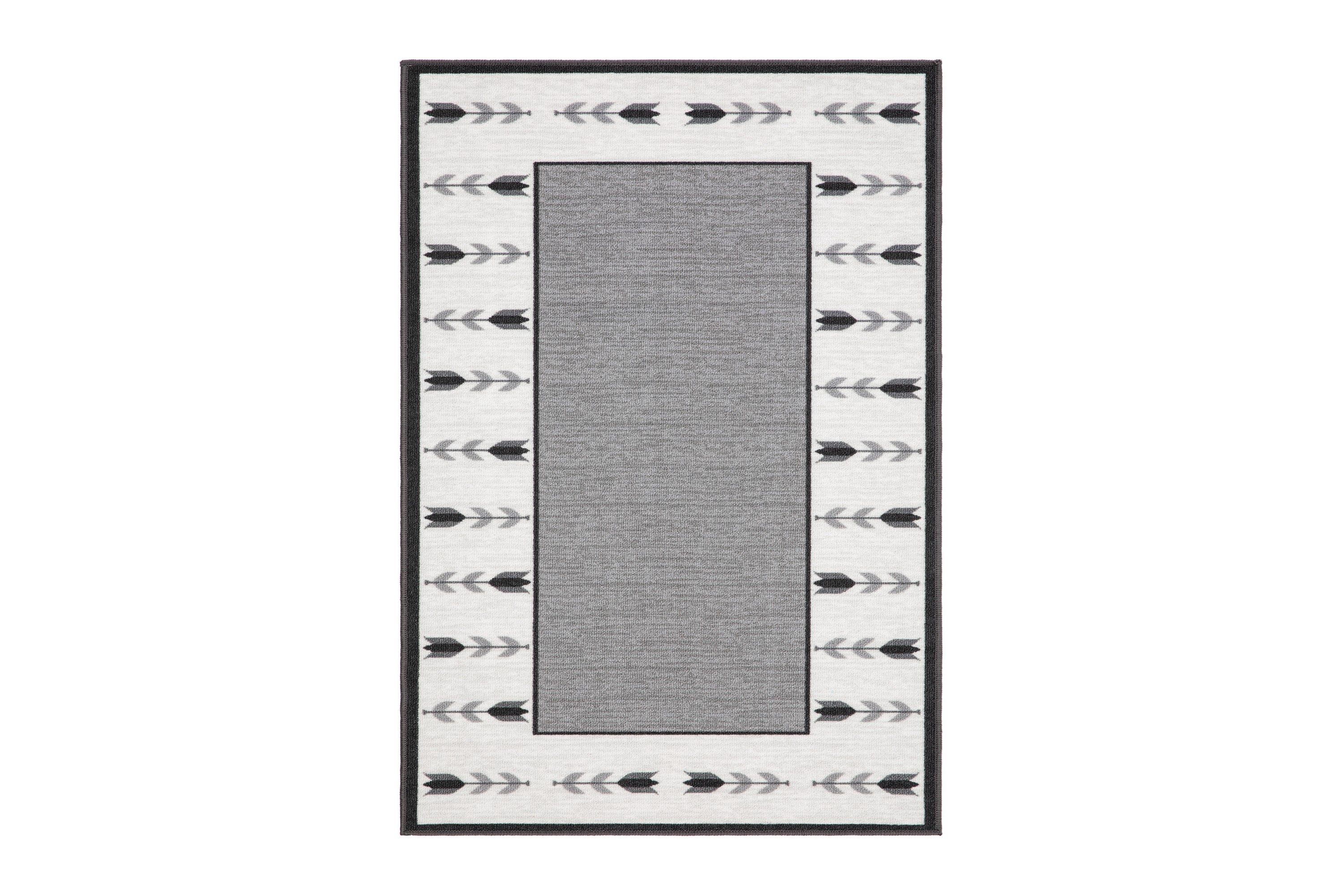 tulpan flatvävd matta 160x230 cm - grå